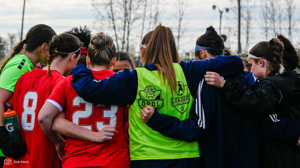 Tecumseh United team huddle Tecumseh United team huddle