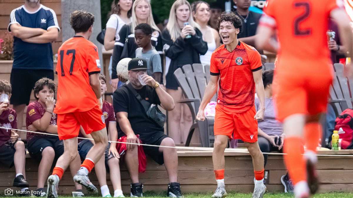 Alliance United players celebrate